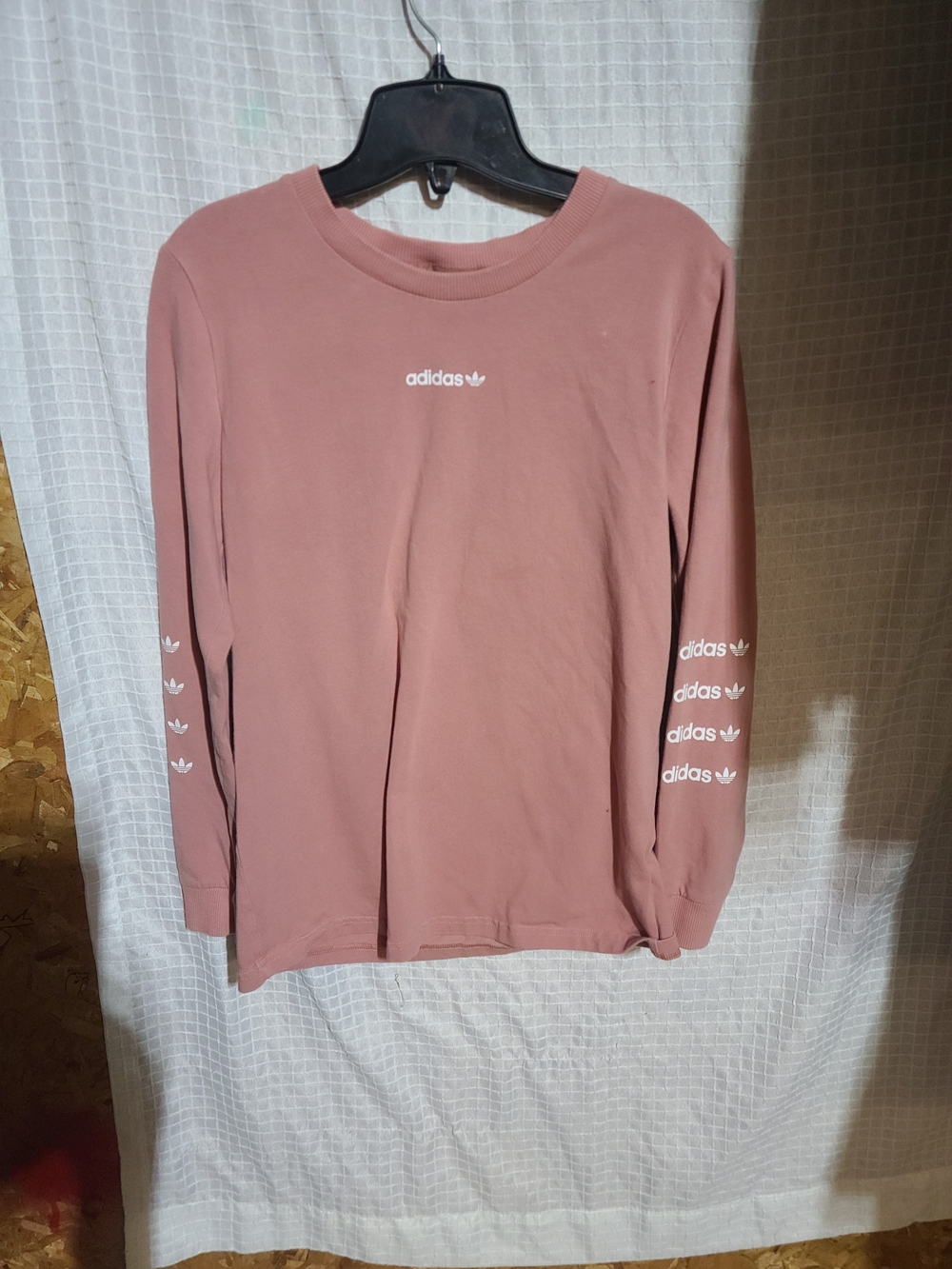 adidas Dusty Rose Long-Sleeve Trefoil Tee